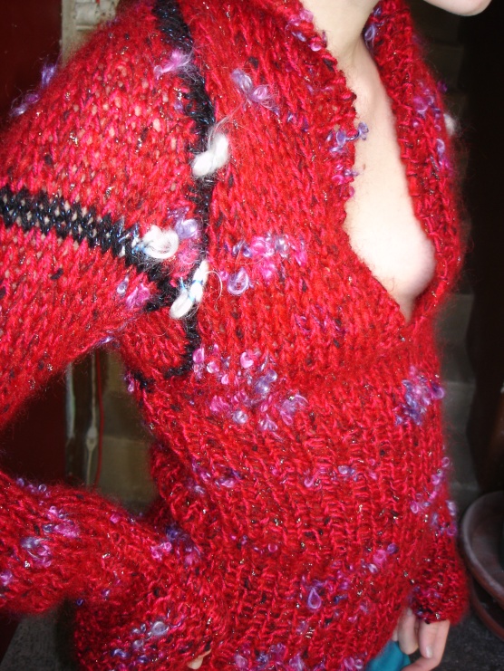 pull laine tricotée main